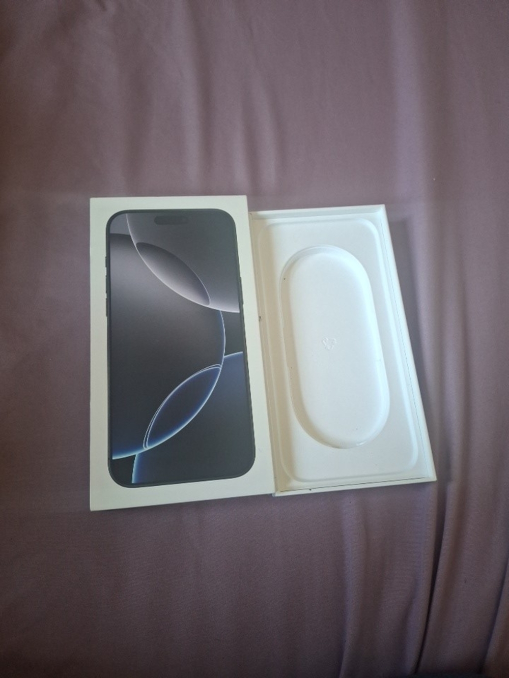Apple iPhone Packaging Box - Black Front Image with White Interior